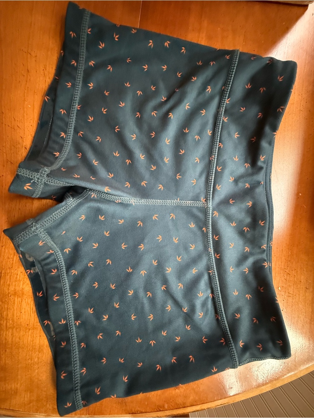 Women's Athletic Shorts Bundle- Flag Print and Leaf Print - Picture 4 of 7